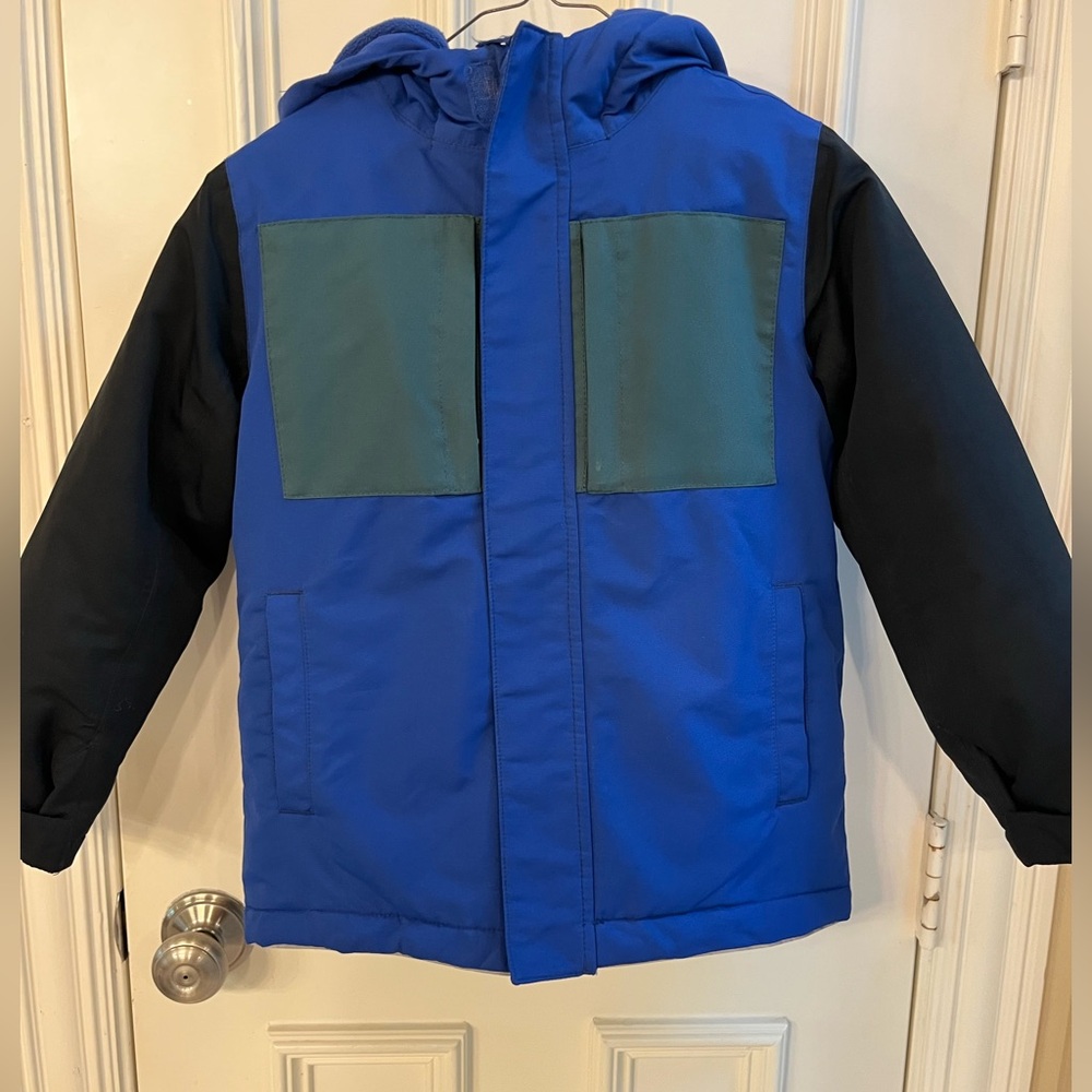 Hanna Andersson Blue Puffer Jacket with Hood